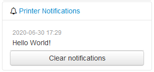 Simple notification example